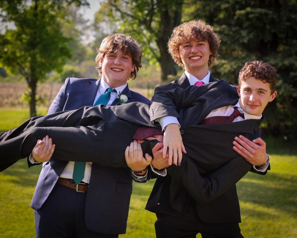 Group portrait - friends at formal event