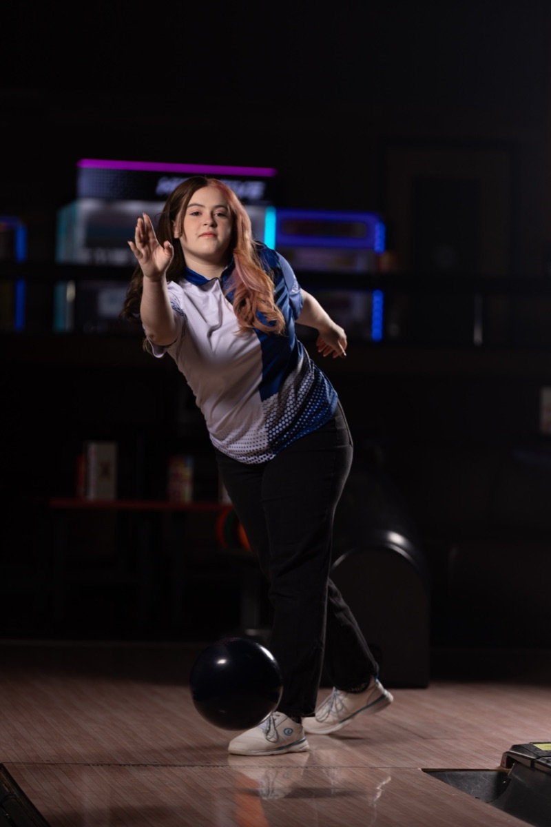 Seventeen throws to get the hand right. She wasn't tired; I was.