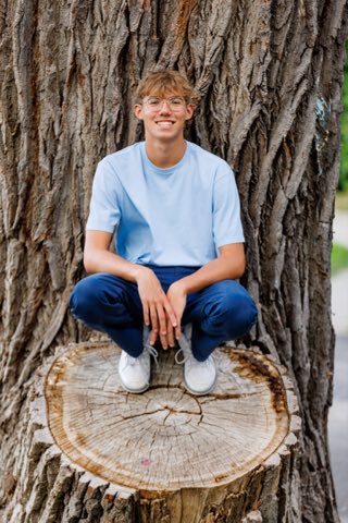 Ann Arbor senior portrait of Jude, high school water polo player