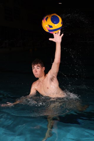 Ann Arbor senior portrait of Jude, high school water polo player